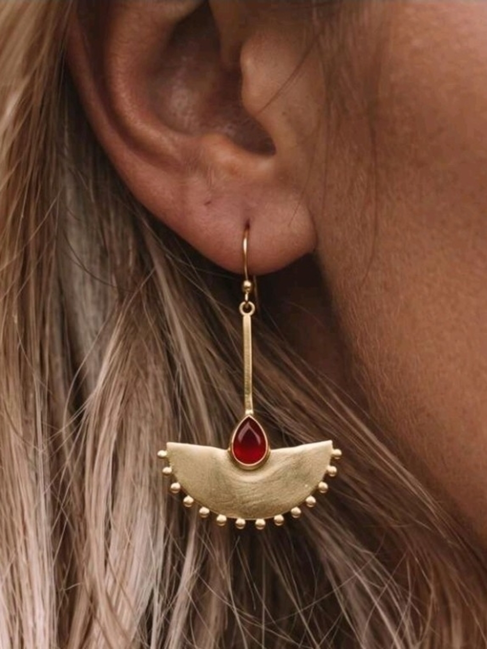 BOHO Earrings with Teardrop Stone